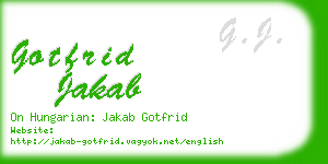 gotfrid jakab business card